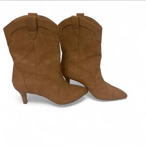 Tan Western Boots 8 US Low Heeled